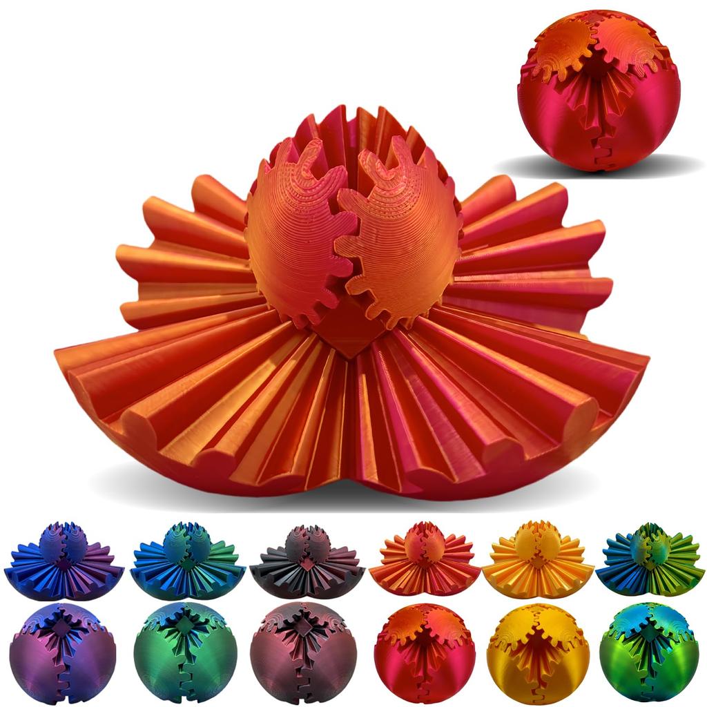 3D Printed Gear Balls Spinning Balls Stress Relief Anxiety Desktop Decorations Desk Toys Gear Balls Annoying Toys