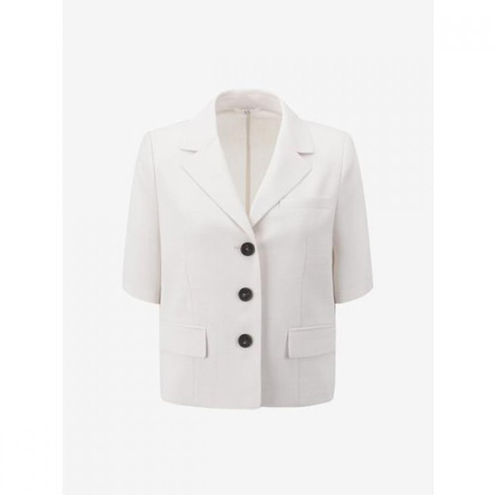 Cc Collect Half Sleeve 3 Button Crop Jacket C252msf142