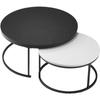 ZISIZ Simple Retro Round Coffee Table