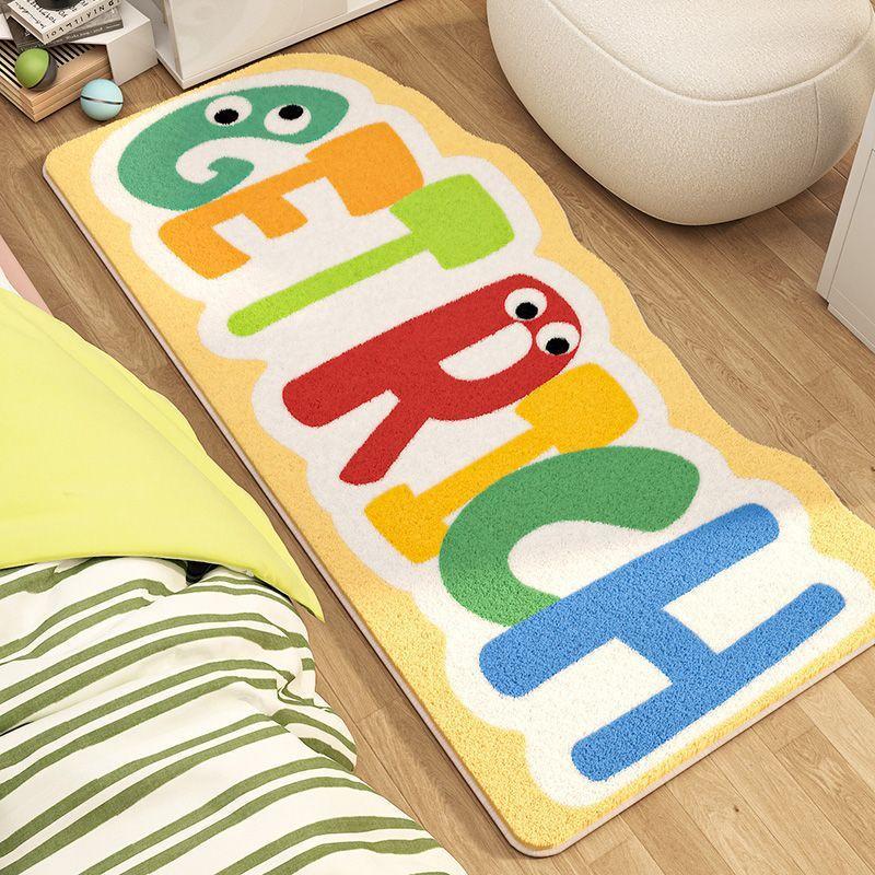 Thickened Carpet Bedroom Bedside Carpet Cashmere Soil Resistant Long Strip Floor Mat High High-grade Plush Ins Style Fullstudded Foot Pad 40 * 60 cm