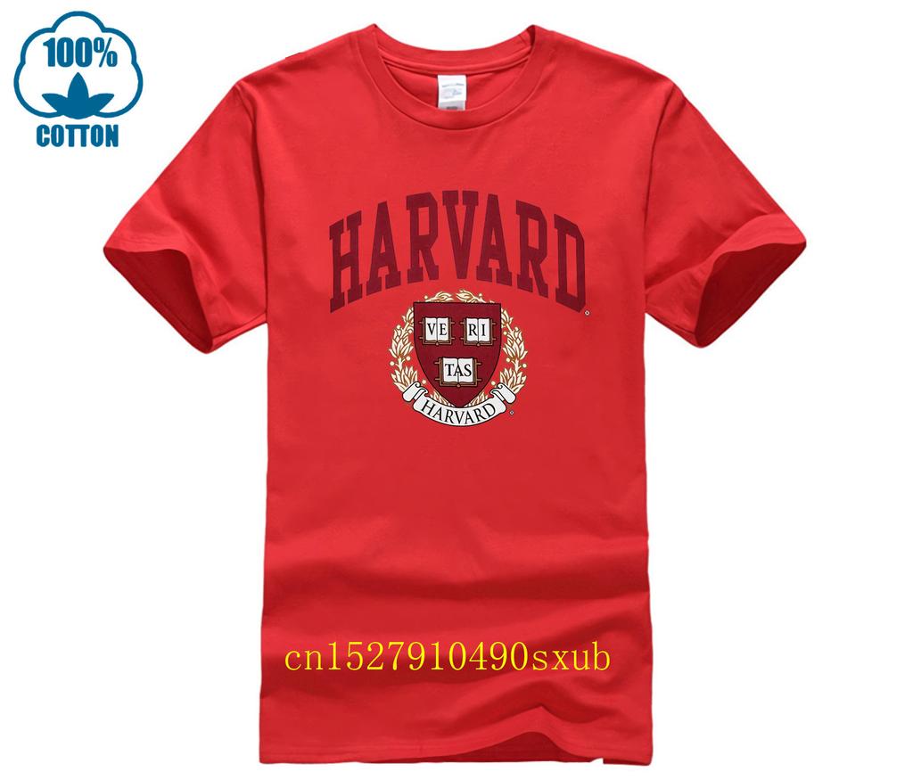 T-shirt Harvard per Adulti Bianca Manica Corta Maglietta Grafica Universitaria Per Uomini Donne