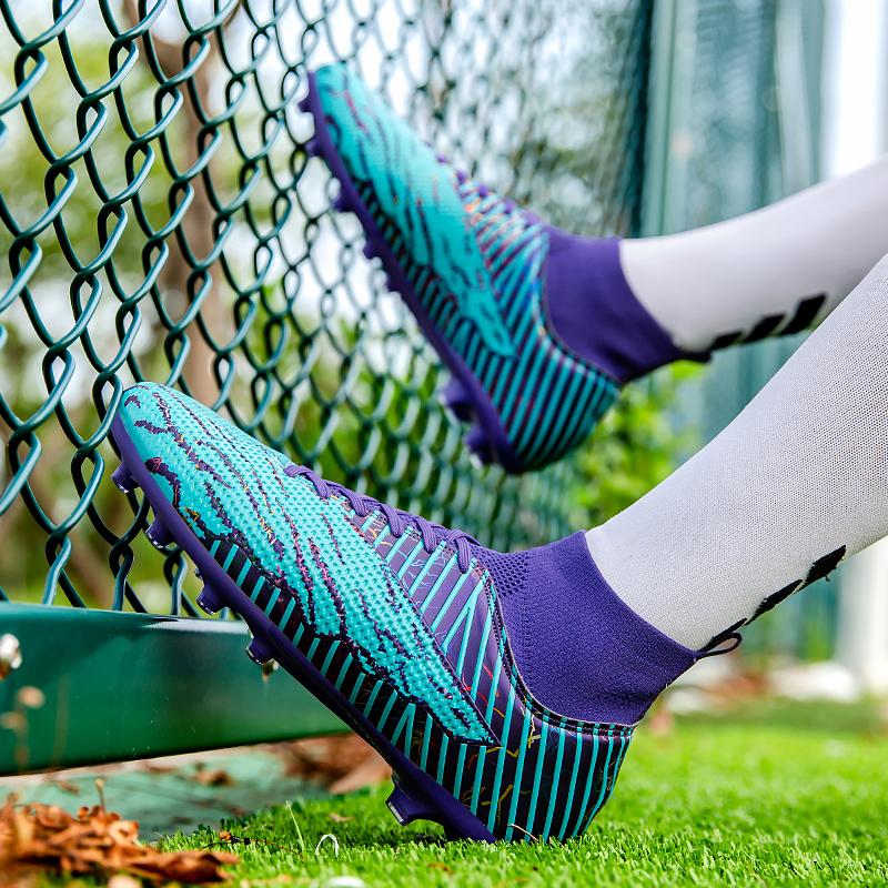 Football Shoes 35-48 Unisex Football Boots Labes Long Nail Outdoor Sports Training Children's Football Sneakers