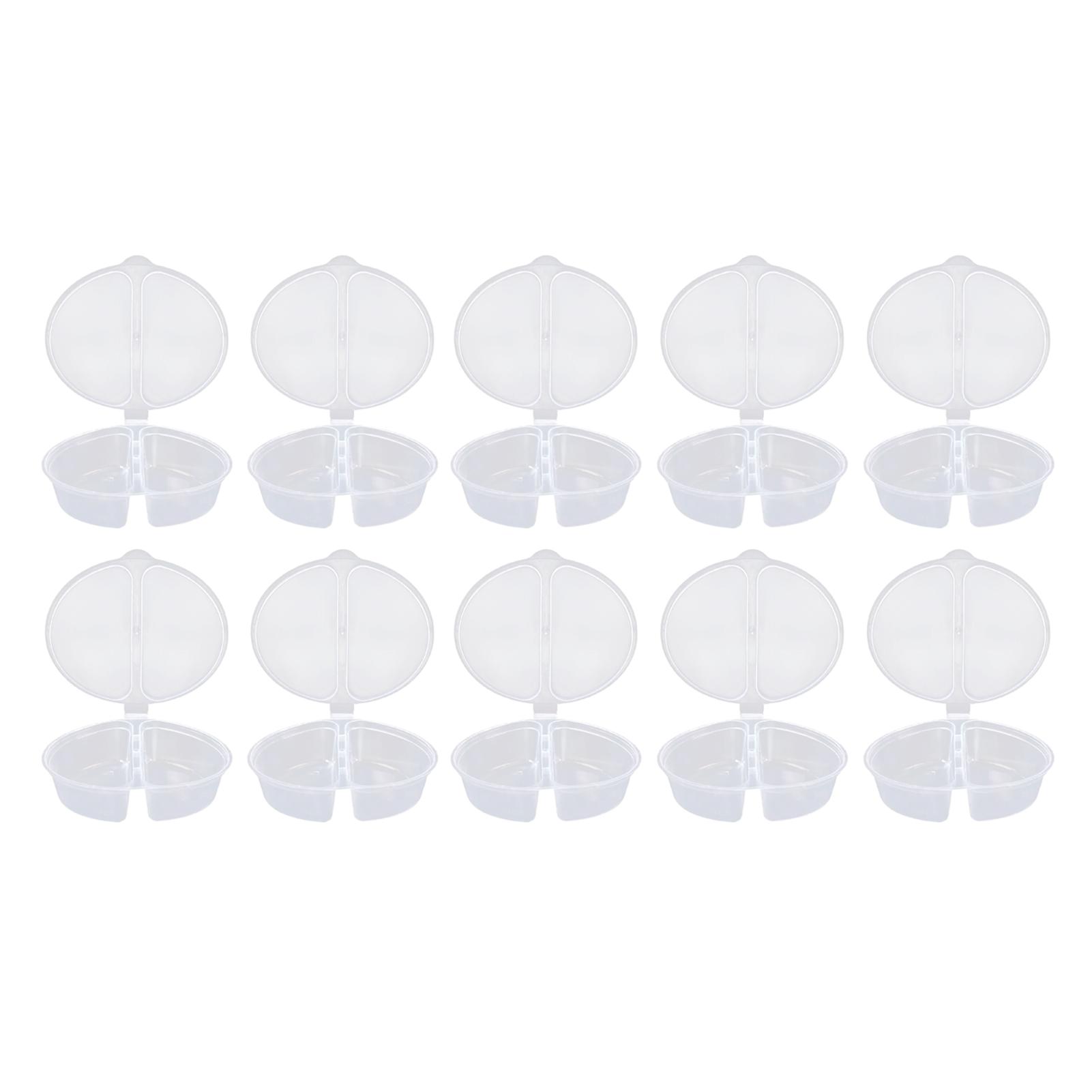 

2 Compartment Snack Sauce Containers Good Sealing without Water Leakage Containers for Peanut Butter or Condiments