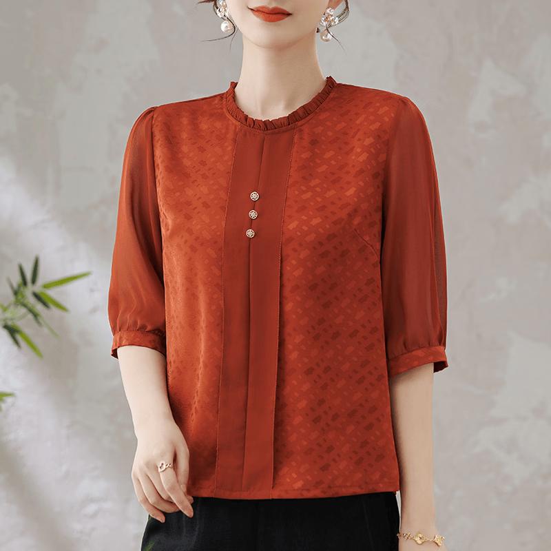 Women s Half Sleeve Loose Blouse XL
