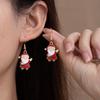 European Asymmetrical Santa and Snowman Christmas Earrings