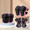 Child Roller Skating Protective Gear Set Adjustable Skating Knee Elbow Pad Hand Guard for 3-8 Boy Girl Skateboarding