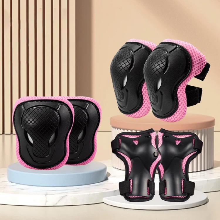 Child Roller Skating Protective Gear Set Adjustable Skating Knee Elbow Pad Hand Guard for 3-8 Boy Girl Skateboarding