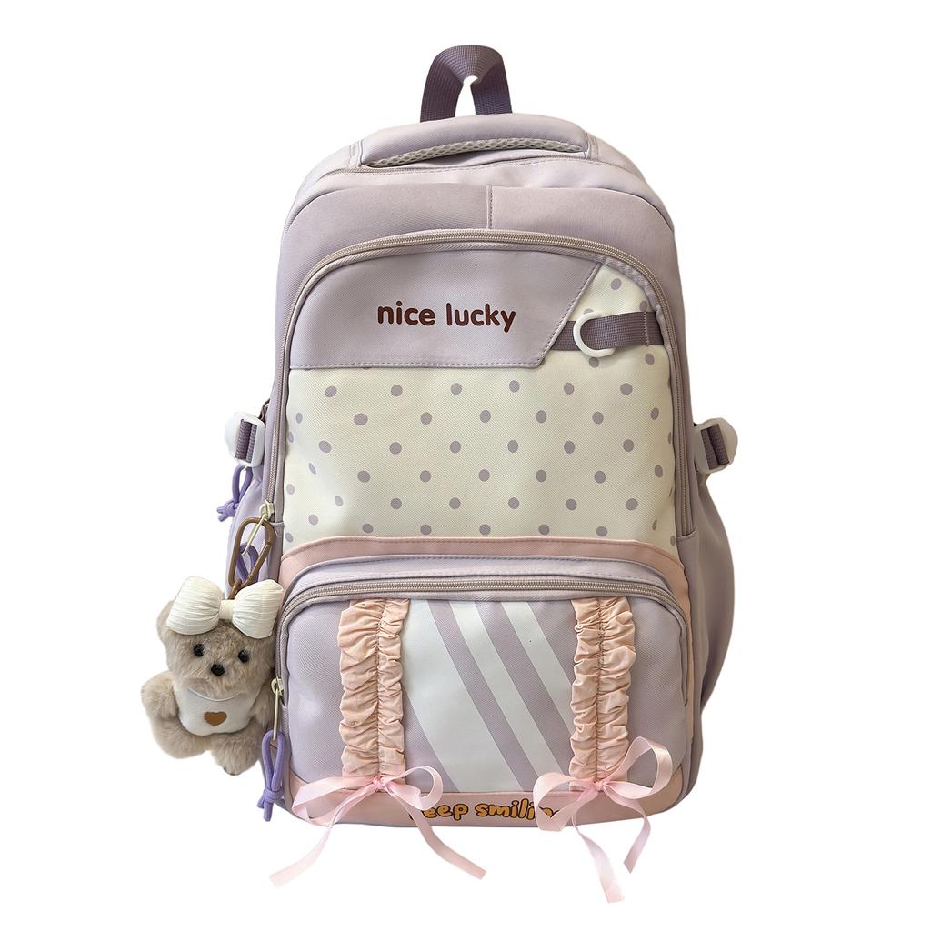 Schoolbag college style schoolbag female ins high value fashion niche design junior high school large capacity backpack computer backpack