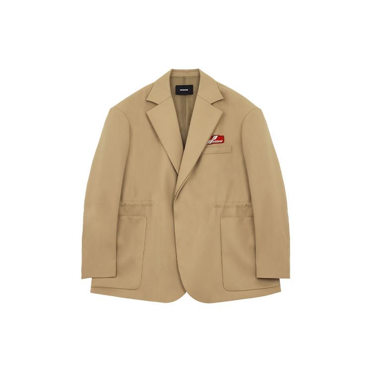 WE11DONE Business Suits Unisex Khaki Suit Collar Moderate Business Suit WD-JK1-22-125-U-BG