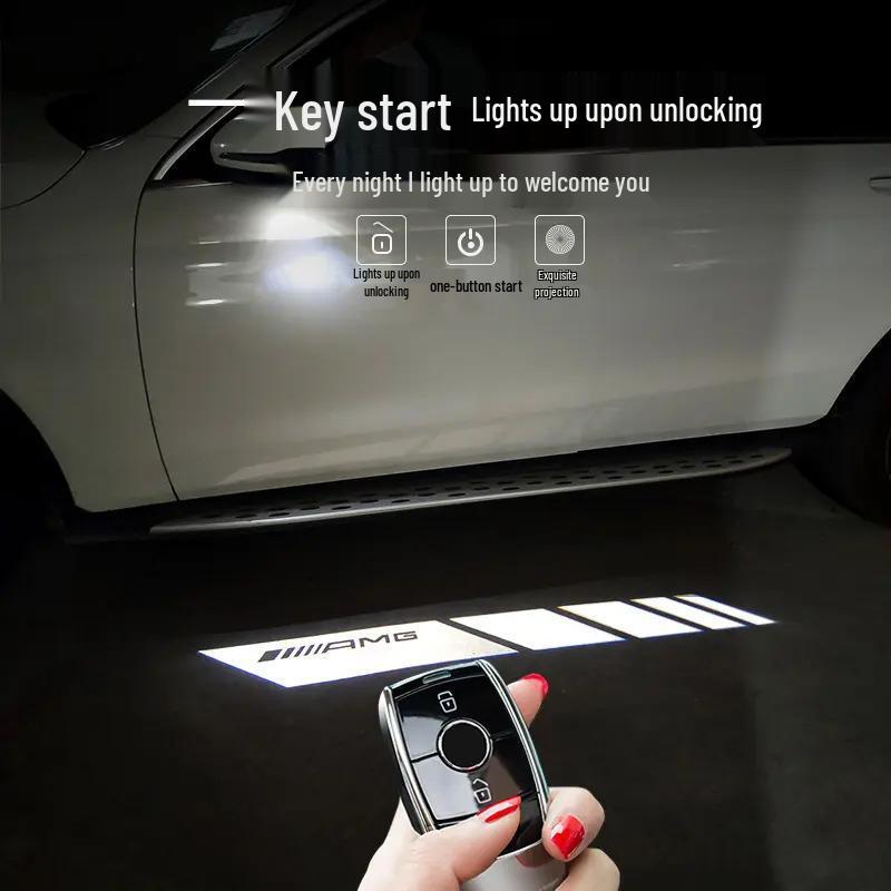 Mercedes-Benz Rearview Mirror Welcome Light for E-Class, A-Class, B-Class, C-Class, S-Class, GLC, EQC - Car Carpet Projection