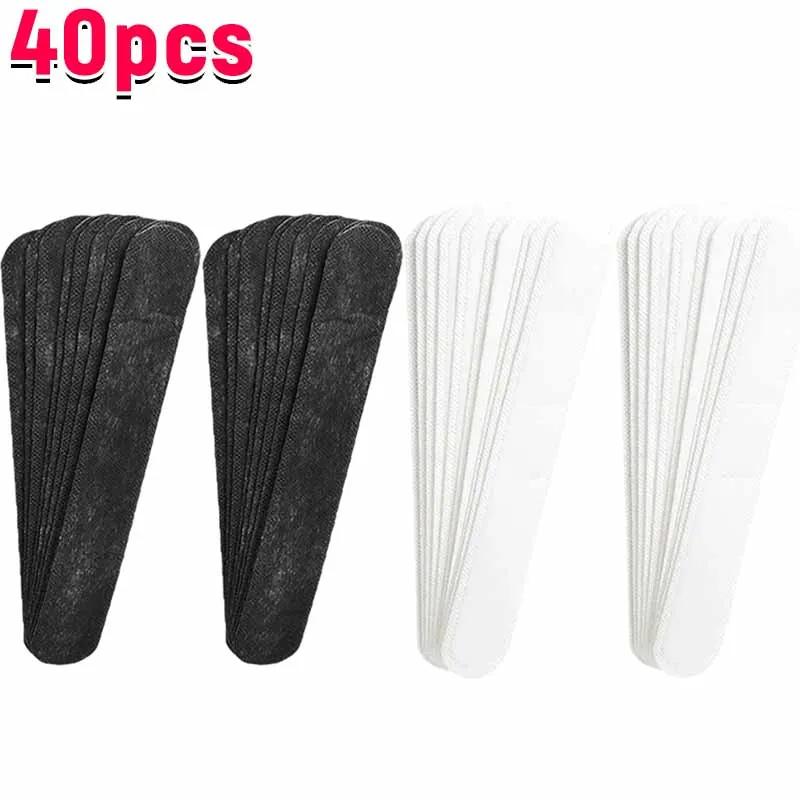 10-40pcs Women's Hat Sweat Absorber Stickers Men Anti-dirt Sports Belt Cap Rim Invisible White Tape Hat Size Reducer Liner Pads