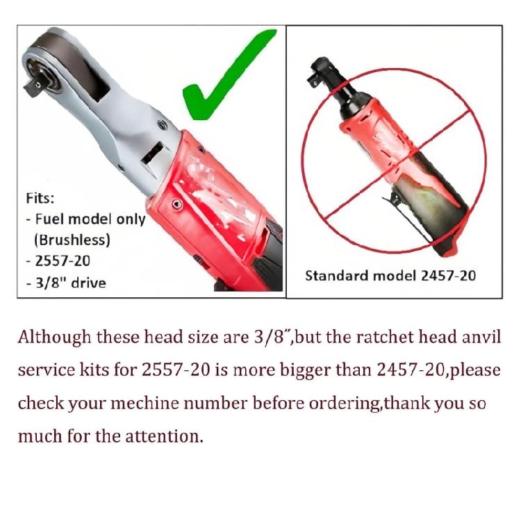 Replacement Anvil Assembly For 2557-20 2557 22 2560 20 Ratchet Tool 3/8Inch Drive 12mm Ratchet Head