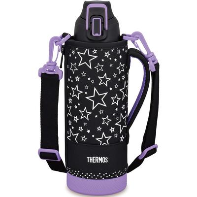 Thermos Borraccia Termica Sportiva Isolamento Sottovuoto 1L Nero Viola Solo Conservazione Fredda FHT-1002F BKPL