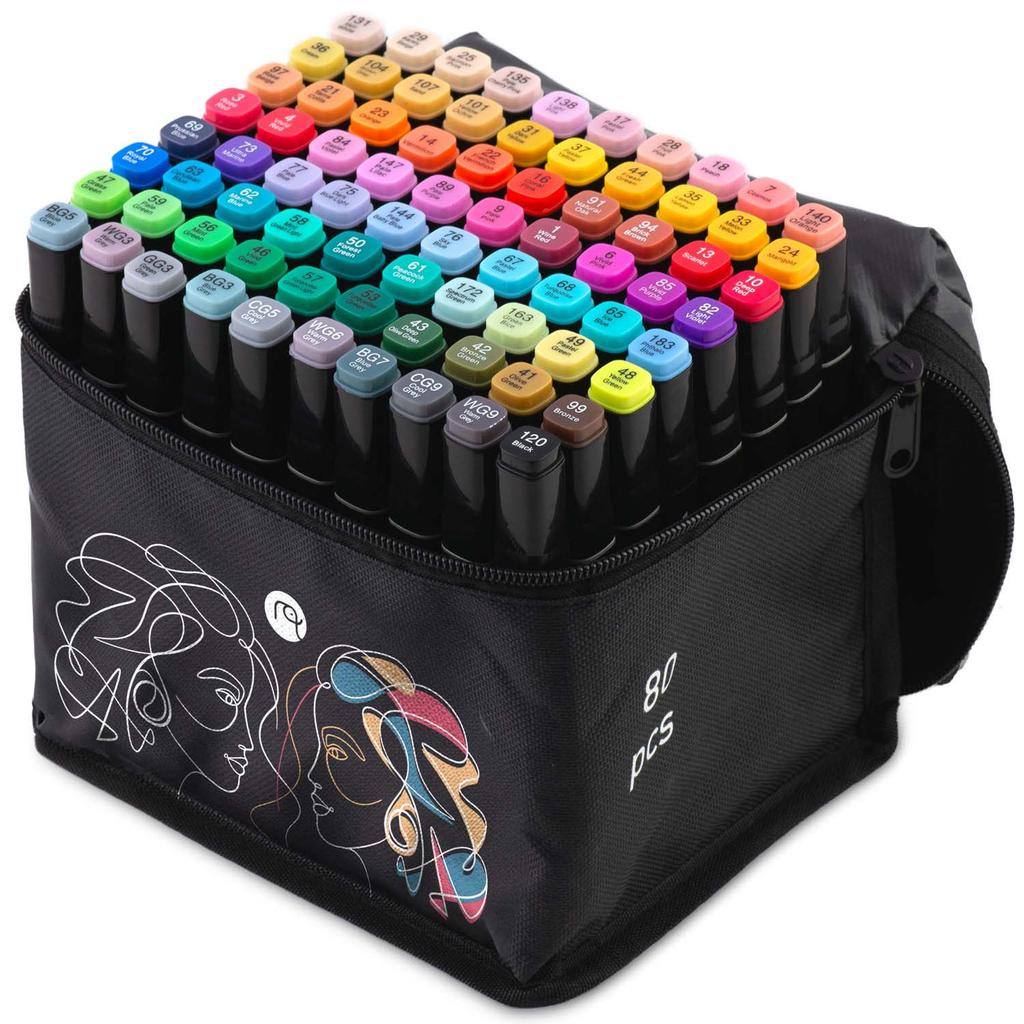 Alcohol Markers With Bag, Nukido
