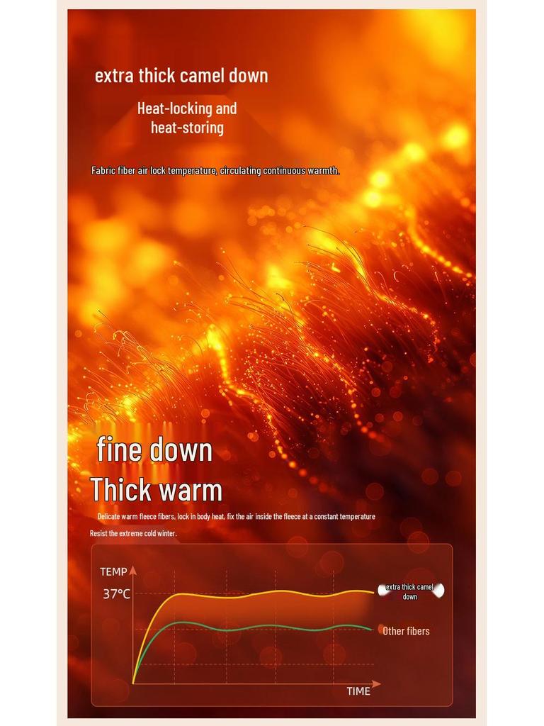 Men's Winter Fleece-Lined Camel Wool Base Layer Set - Warm Cotton Underwear and Pants for Middle-Aged and Elderly