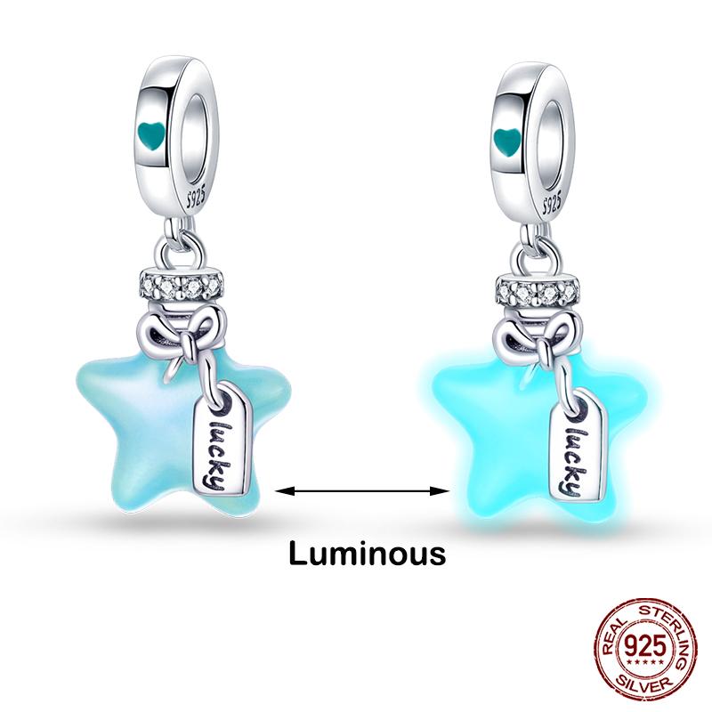 Kupferfarbene Im Dunkeln leuchtende Glühwürmchen Honigbiene Stern Anhänger Perlen Passen Qikaola Original Armbänder Feiner DIY Schmuck Geschenk