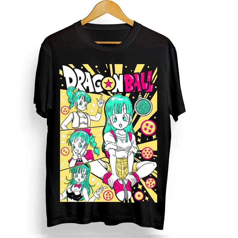 Dragon Ball Seven Dragon Ball Sun Wukong Joint Japanese Retro Large Direct Injection Fashion T-Shirt Daily Retro Letter