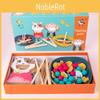 Feeding Preschool Game Toy With Wooden Material Cognitive Skills Interaction