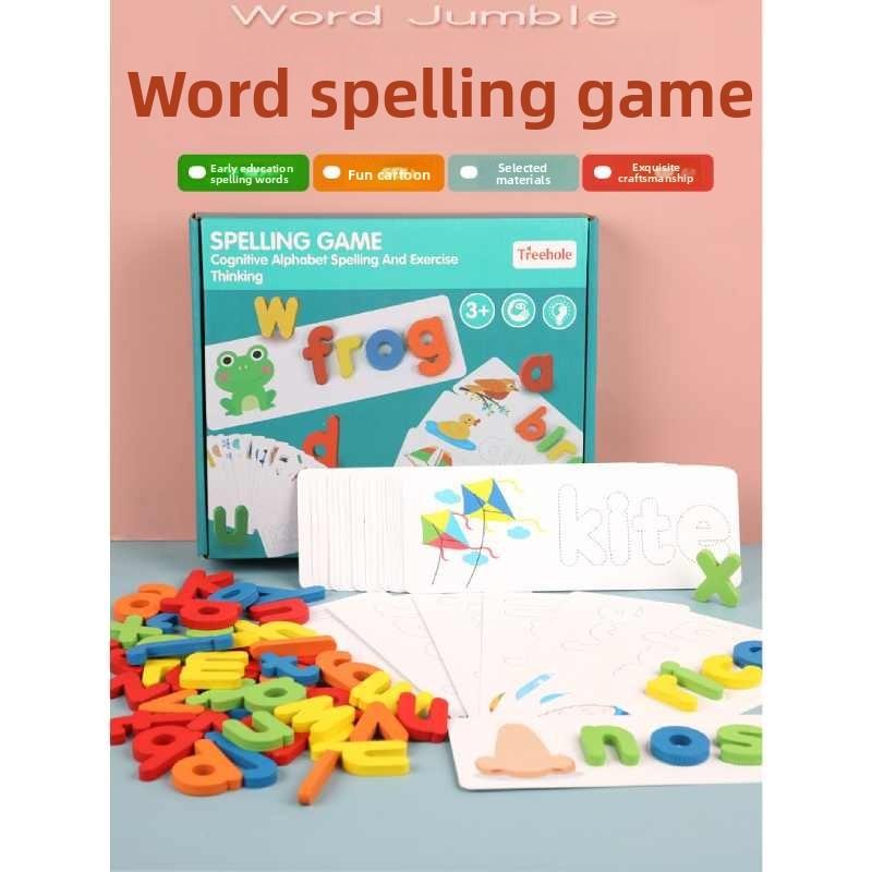 Wooden Puzzle Kids Toy With Alphabet Word Play For Early Development Learning