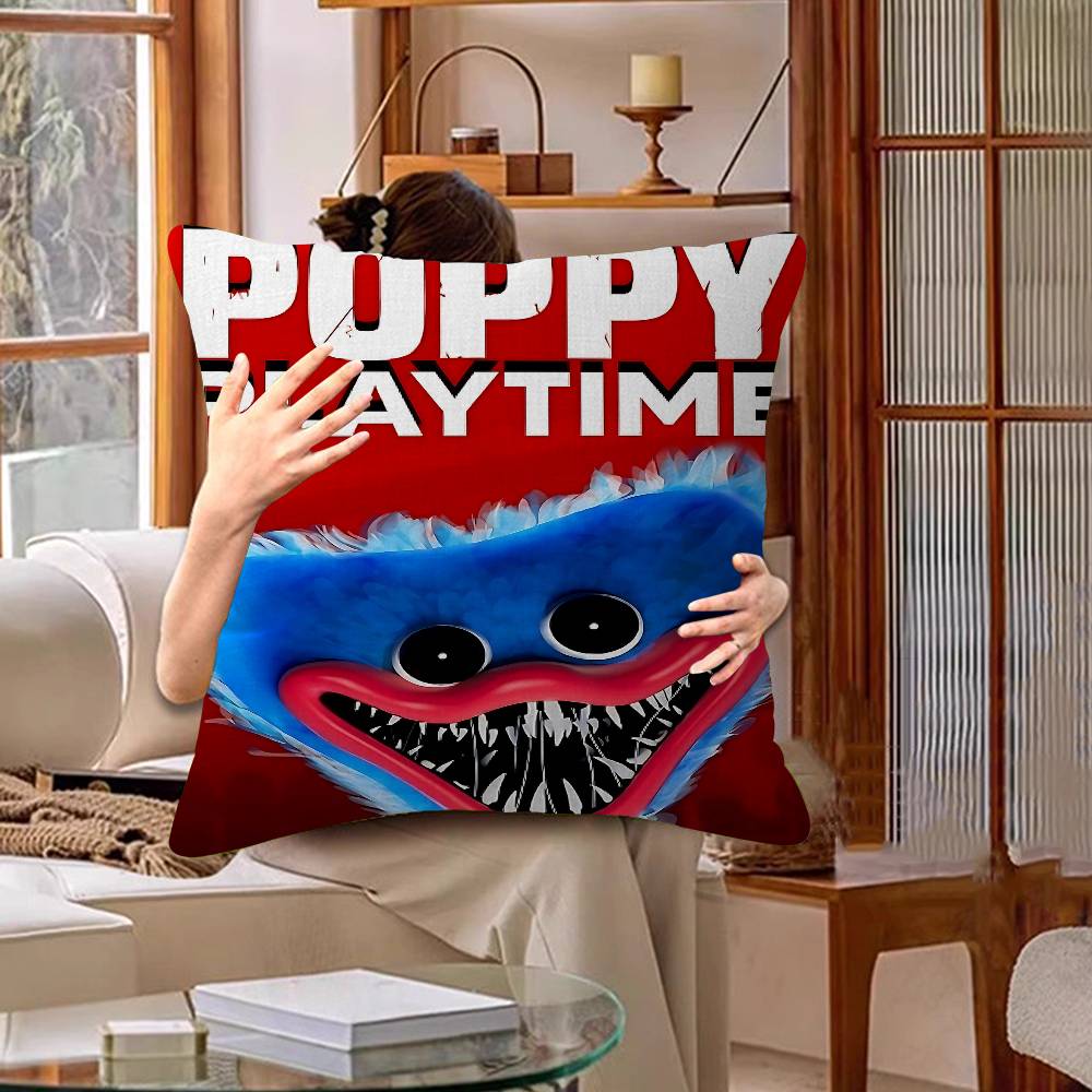 Anime P-Poppy P-Play T-Time Pillow Cushion Cover Pillowcase Living Room Sofa Home Decor