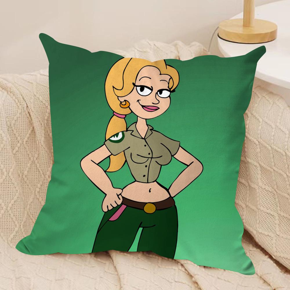 Cartoon BBrickleberrys Cushion Cover Soft Plush Fabric DoubleSided Printed Sofa Cushion Cover for All Seasons Home Decor Gift