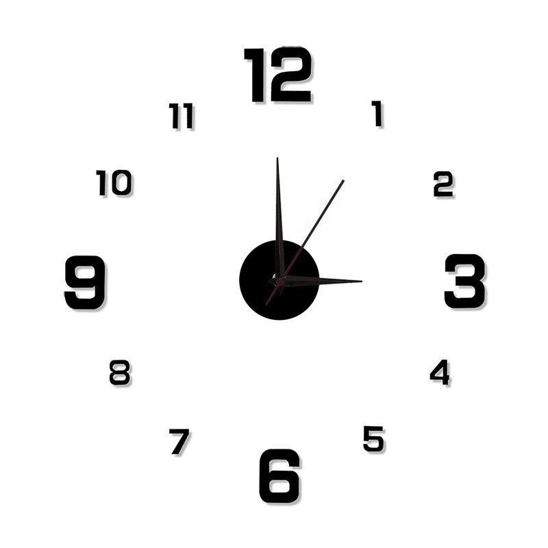 Simple Large Luminous Silent Clock Diy Three-dimensional Digital Wall Clock Living Room Bedroom Digital Wall Clock