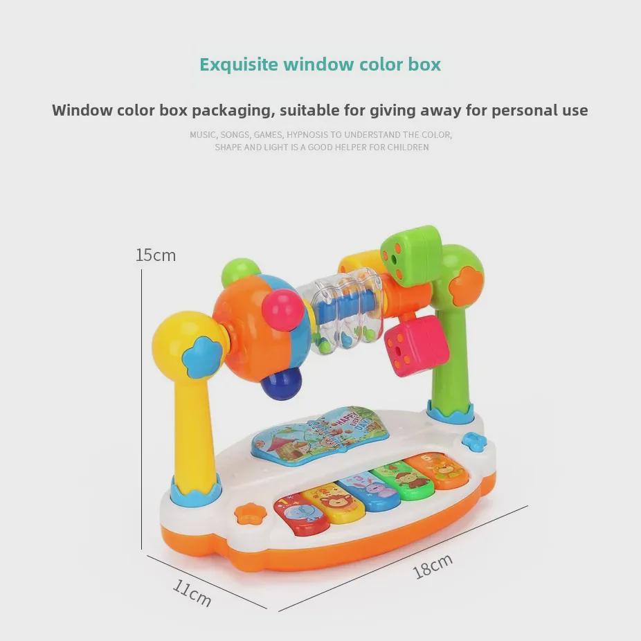 Multifunctional Baby Piano Toy with Lights: Early Education Music & Story Playset