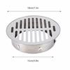 Siphon de sol inox rond 160 mm - grille plat anti-colmatage et anti-odeurs