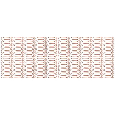 100pcs Shaped Paper Clips Electroplating Rose Gold Series Metal Portable Cute Office Clips for