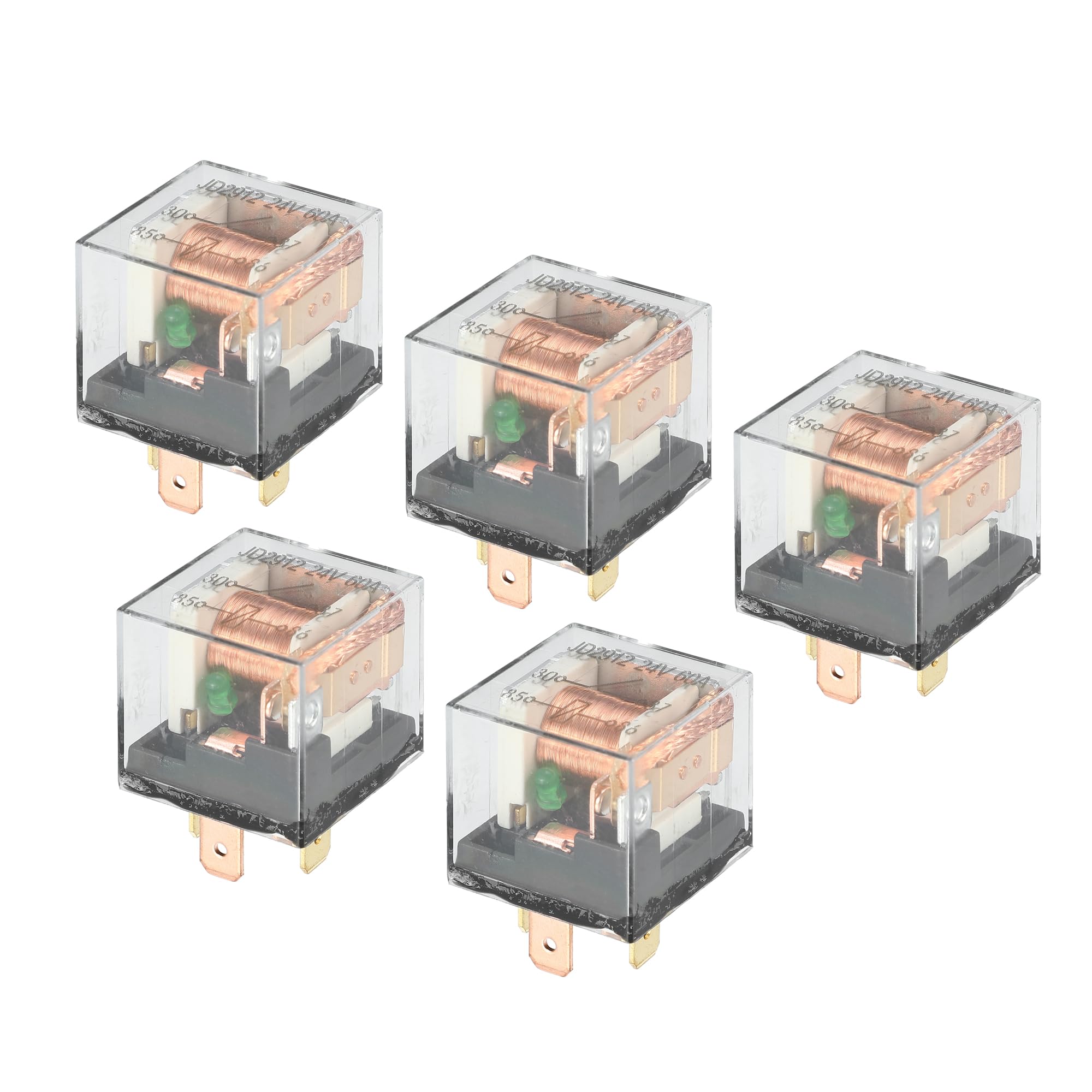 

A ABSOPRO Waterproof Relay DC 60A 4 Pin Relay Charging Case Universal Car Durable Plastic 5pcs 24V 24V