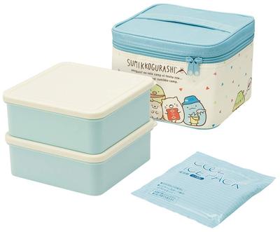 Skater Outdoor Lunch Box with Insulated Bag and Ice Sumikkogurashi Made In KCPC2 Pack, Design, Camping, Japan, 2240ml,