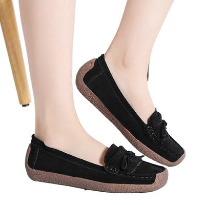 Scarpe Casual Moda Primavera in Vera Pelle All-Match Donna Mocassini Leggeri Scarpe Fagiolo Donna Antiscivolo Scarpe per Camminare Madre