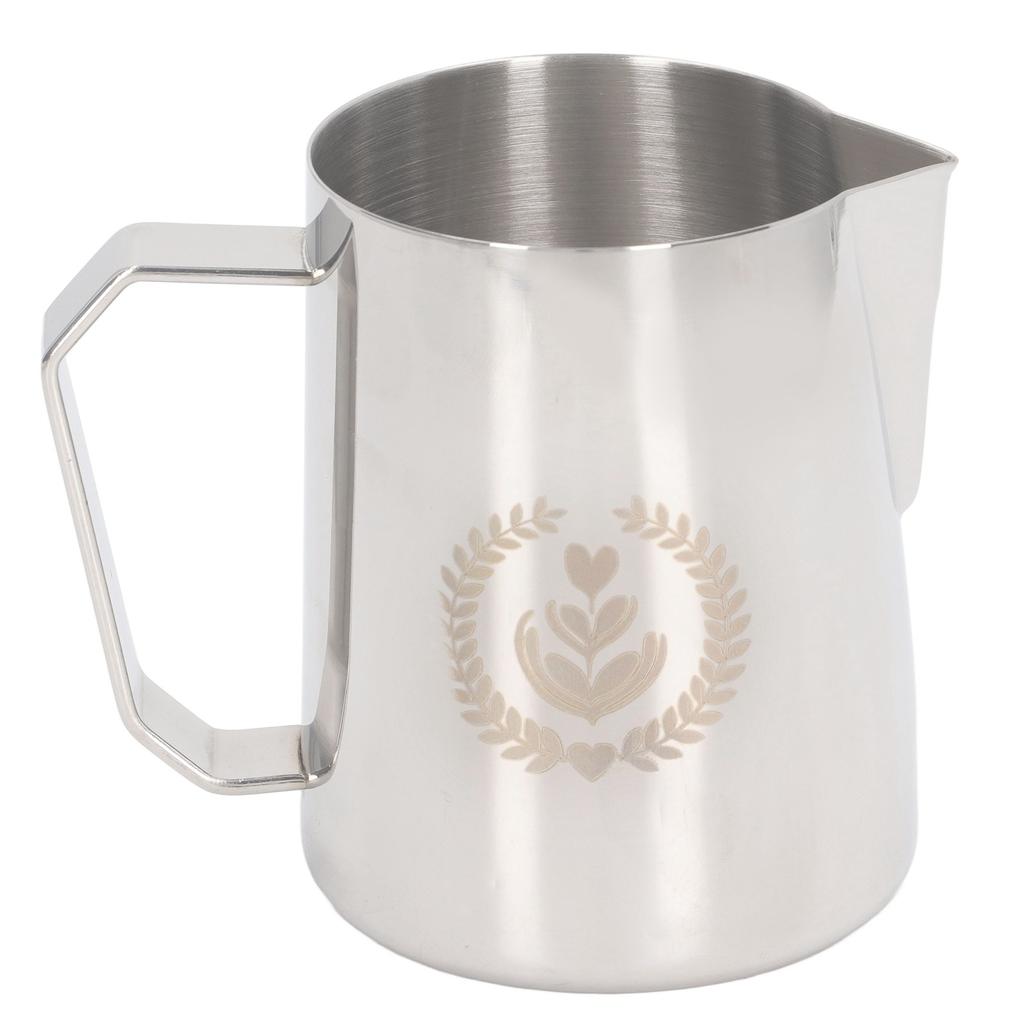 450ml Milk Frothing Pitcher Stainless Steel milk Frother Jug Mixing Cup Pot Water Cup For  Home Office Cafe Restaurant Hotel