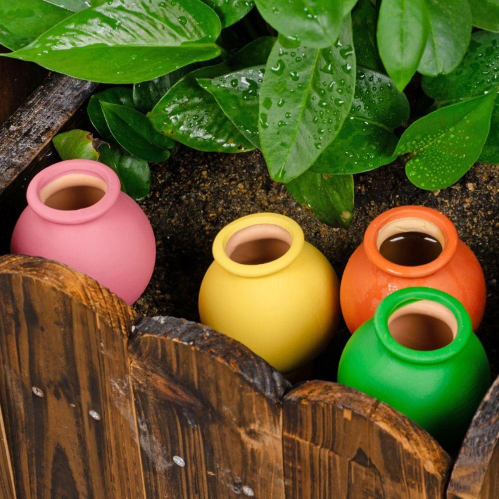 4PCS Ceramics Potted Plant Drip Irrigator Breathable Potted Dropper Device  Travel