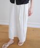 Step Around Belted H-Line Skirt_White