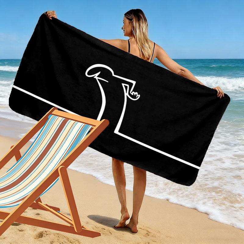 Osvaldo Cavandoli Print Beach Towel, Large Soft Quick Dry Towel for Beach Camping Swimming