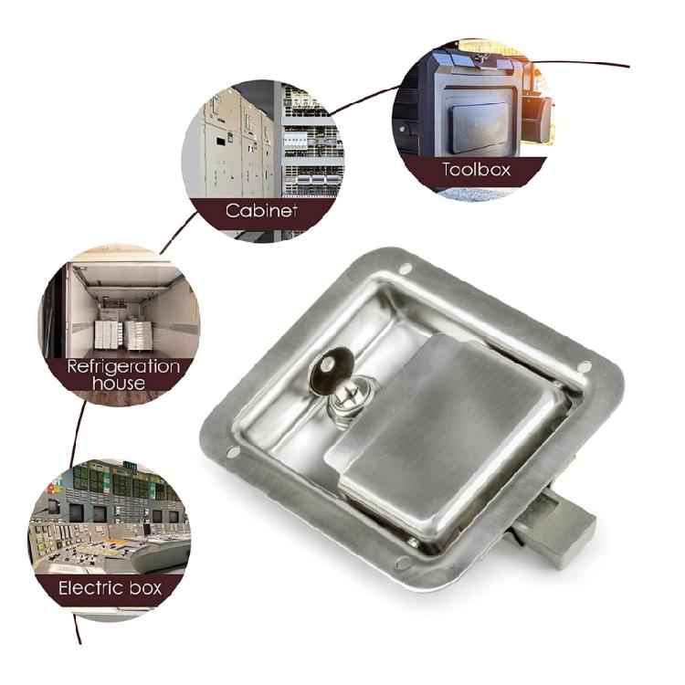 Toolbox Lock Stainless Steel Door Trailer Latches Handle Welds Screw Paddles Key