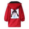 Autumn Jacket Children's Clothing  Two Sides Wear Jackets for Girl Hooded Thin  Windbreaker for Girls Trench Coat Outwear