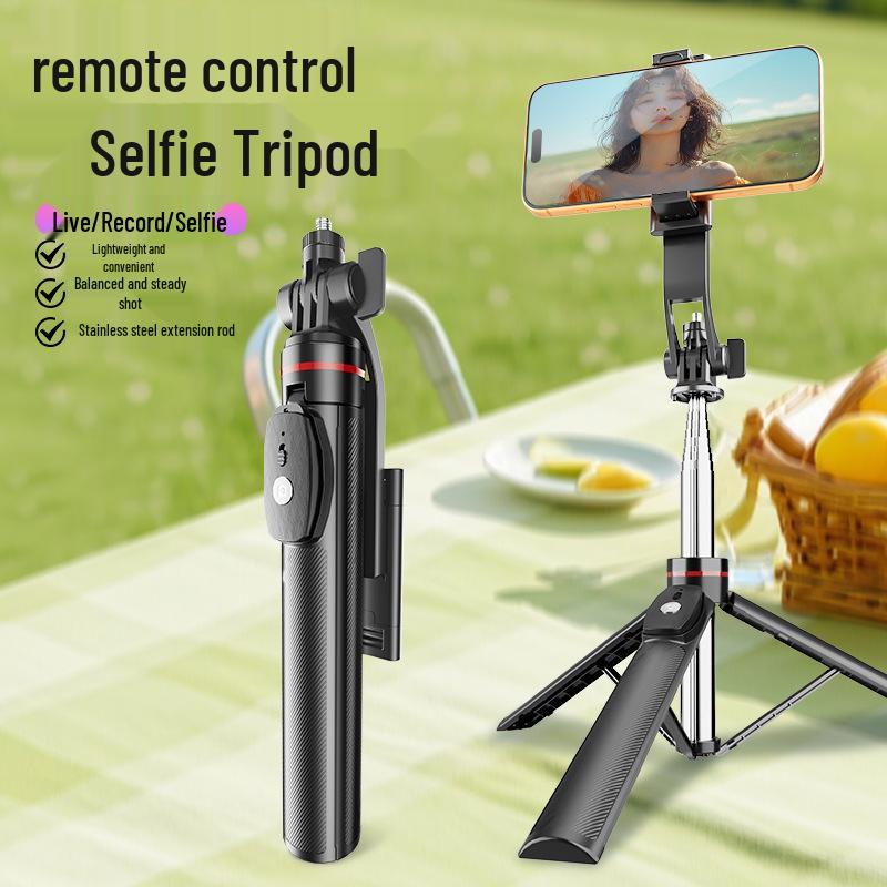 U7 Extendable Selfie Stick with 1.3m Reach, Bluetooth Remote, Tripod & Douyin Live Broadcast Capability.