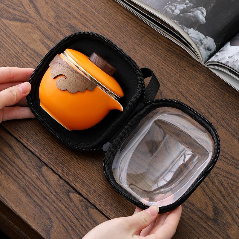 Ceramic Hand Grab Pot Kuaike Cup Portable Travel Tea Set Business Gifts Opening Event Souvenirs