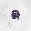 #22 Purple Dripping Lips T-Shirt - Fashionable and Trendy Design - Purple Lip T- Unisex T-Shirt