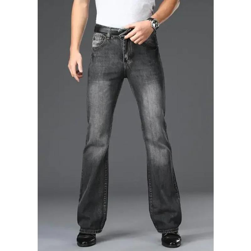 Men's Flared Pants Classic Flared Jeans Loose Leg Jean Boot Cut Trouser