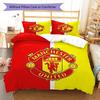 Set Lenzuola Trapunta Manchester United Copripiumino Federa Decorazione Casa Regalo di Compleanno (1 * copripiumino + 2 * federa, senza nucleo)