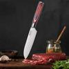 Damascus Steel Pattern Santoku Knife Professional Japanese Chef's Knife Sharp Enough for Slicing Meat Fish Fruit Kitchen Cleaver