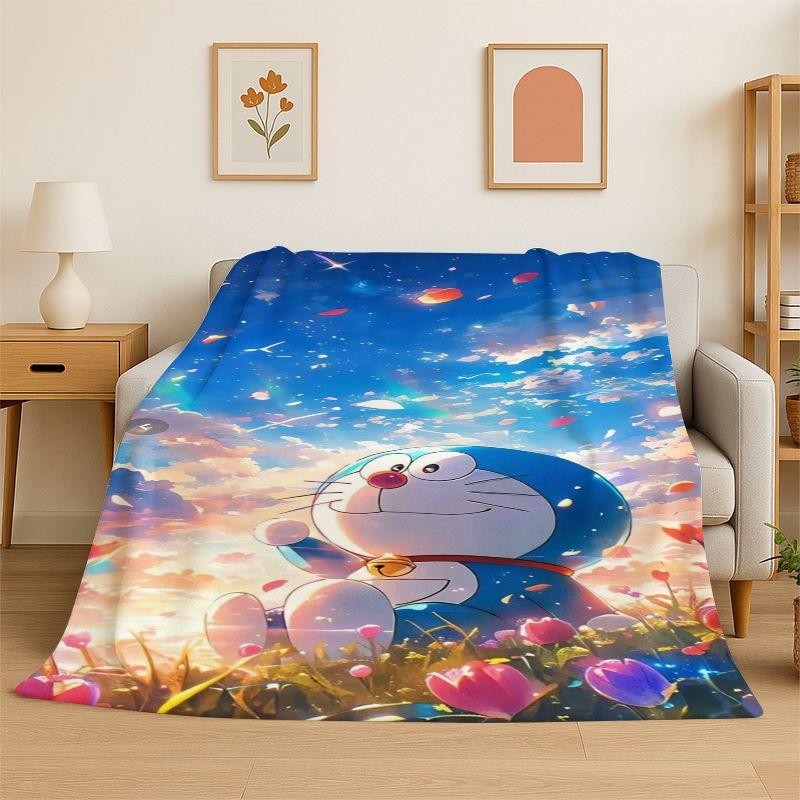 Dream D-Doraemon Cartoon Soft Flannel Throw Blanket,Warm Cozy Blanket for Bed,Couch,Sofa,Bedroom,Living Room,Travel,Camping Gift