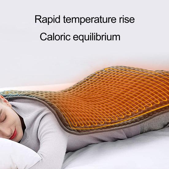 Electric Heated Pad Super Soft Ultra-Thick Auto Shut-Off Timing Function Waterproof Keep Warm Plush Extra-Large 6 Fast Heating Settings