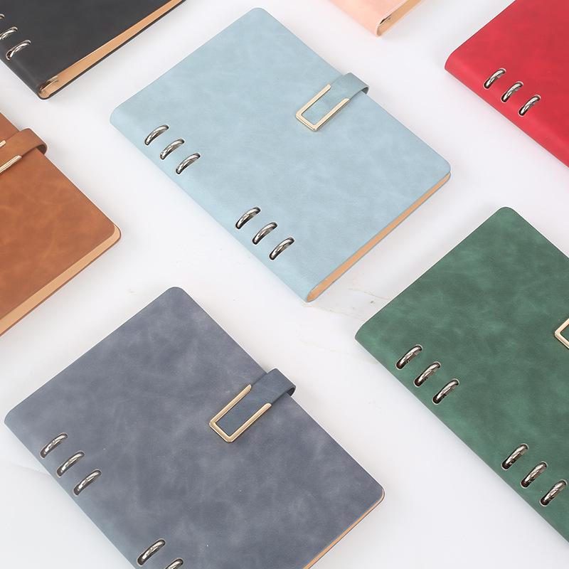 A5/B5 Business Loose-Leaf Notebook, Thick PU Leather Customizable Cover