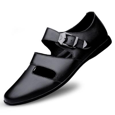 Herren Sandalen Sommer Trend Business Oxford Rutschfest Herren Casual Römisch Echtes Leder Sandalen Herren Strand Hausschuhe Outdoor Schuhe