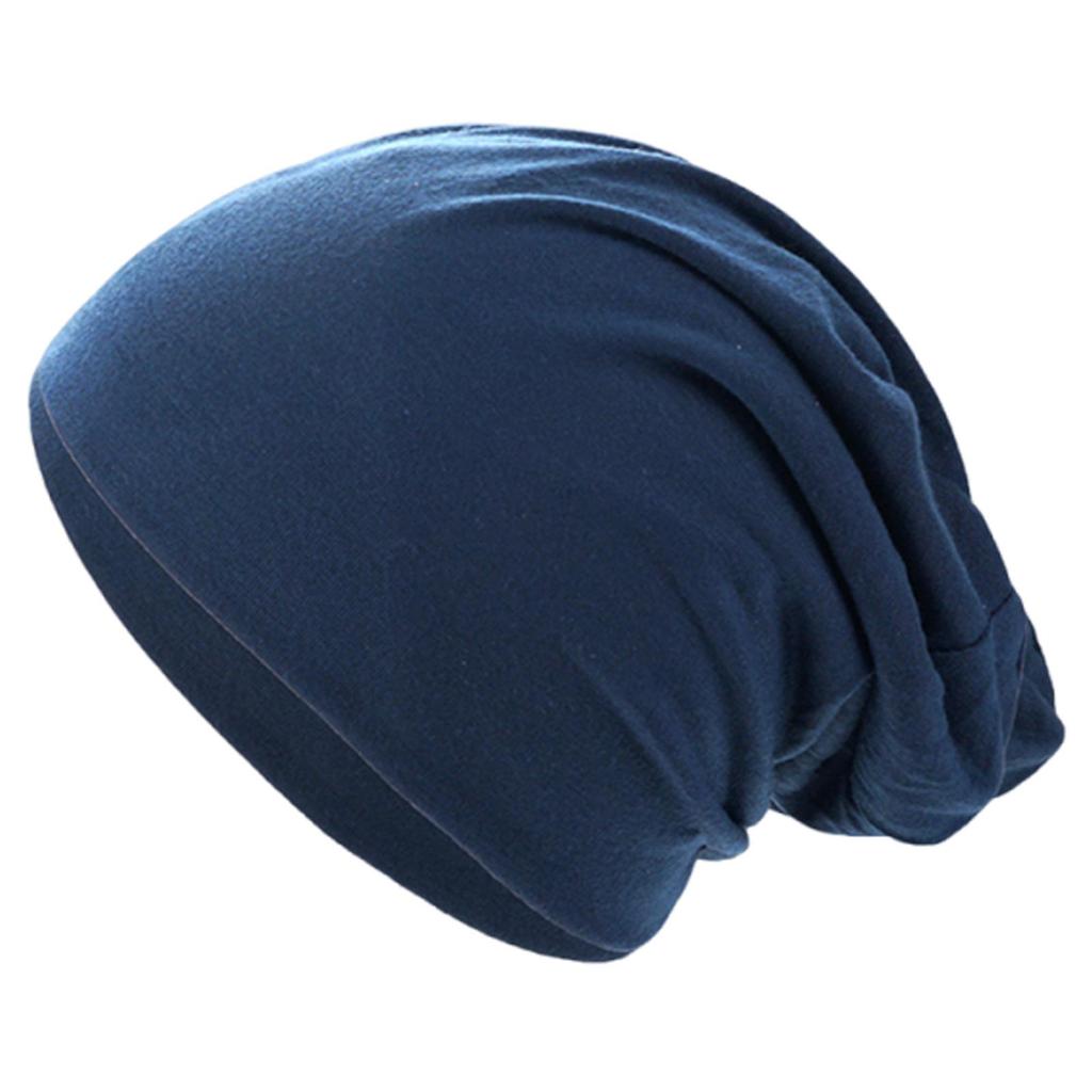 Jednokolorowa dwuwarstwowa luźna czapka - Oddychający splot do jazdy na rowerze na świeżym powietrzu, biegania i po porodzie