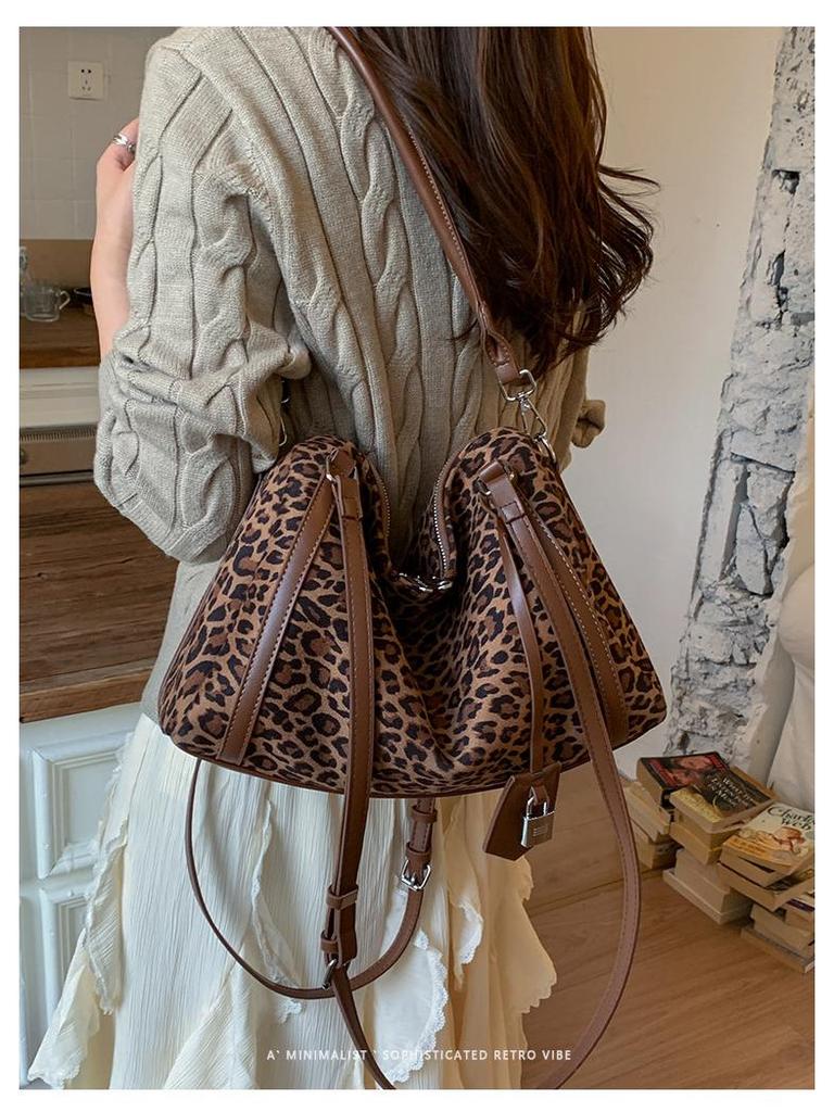 2025 Winter High-End Leopardenmuster Einzelne Schulter Umhängetasche - Großes Fassungsvermögen & Vielseitiges Design